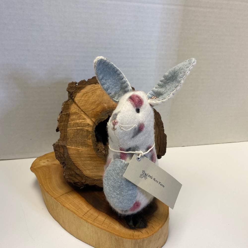 Stuffed Floral Bunny rabbit for Nursery decor or cottagecore decor hand … - Picture 3 of 4
